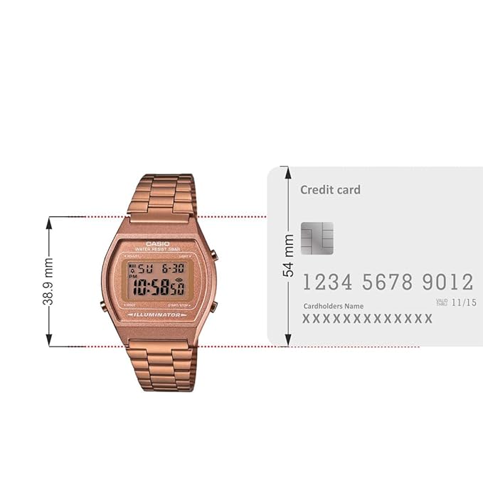 Casio Vintage Series Digital Rose Gold Dial Women's Watch-B640WC-5ADF - Image 4