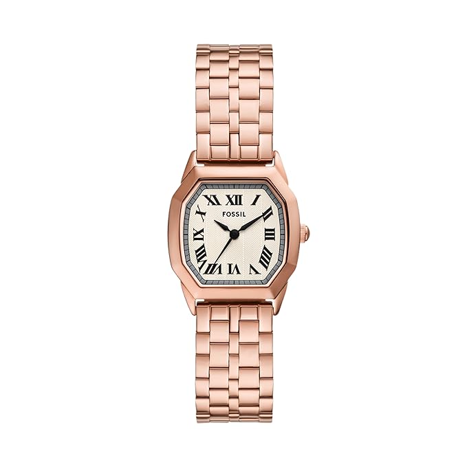Fossil Women's Harlow Pink Quartz Analog Stainless Steel Watch ES5386